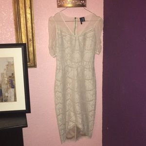 Beige lace dress